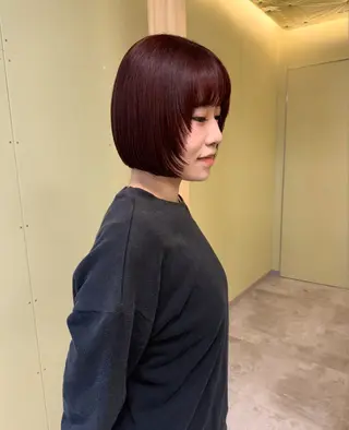 ショート カラー 伶風/デザインカット /ボブ/透明感カラーのヘアスタイル