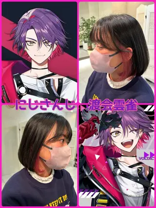 ミディアム カラー アニメオタク美容師✂ miharuのヘアスタイル