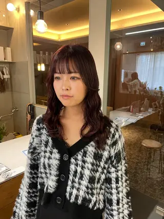 セミロング カラー 山下 悠月のヘアスタイル