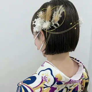 ショート ヘアアレンジ ぱつっとボブ/ 小野あかねのヘアスタイル