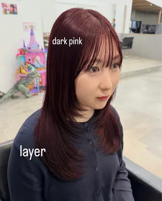 ショート カラー レイヤー🩰顔まわり /透明感/kanaのヘアスタイル