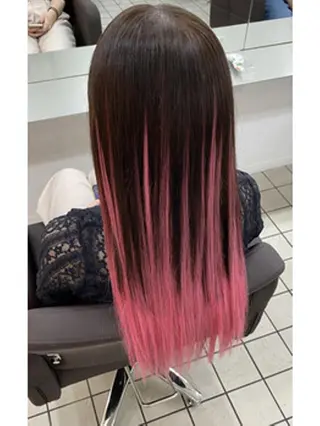 ロング カラー ヘアアレンジ LuciA/エクステ カラーのヘアスタイル