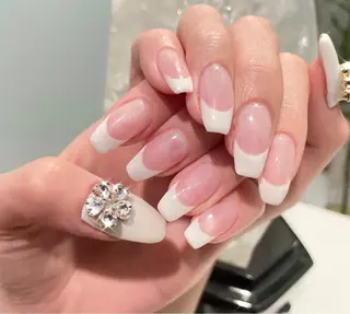 ネイル 23時まで❤︎韓国、 ワンホンネイルのネイルデザイン