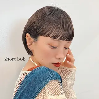 ショート カラー ヘアアレンジ 🌱ボブ/レイヤー/ ベージュ/あやみ✨のヘアスタイル