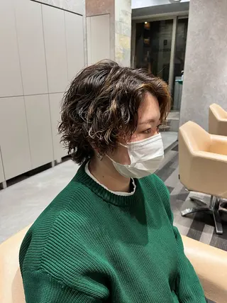 ショート パーマ Labimani   ラビマーニ所属・西林麗雄12月 空きあります！のヘアスタイル