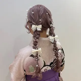 ロング ヘアアレンジ キヨミ 韓国レイヤーカットのヘアスタイル