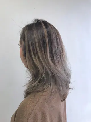 セミロング 髪質改善/マツパ 垢抜け透明カラー衣笠のヘアスタイル