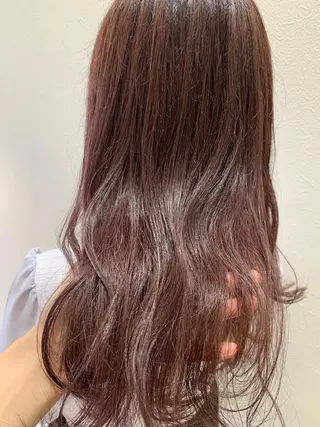 セミロング カラー hub hair レイヤー/透明感のヘアスタイル