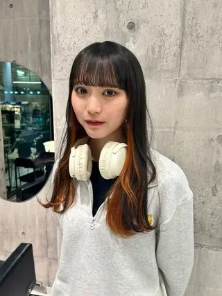 セミロング カラー 🖤渋谷美容師🖤 maoのヘアスタイル