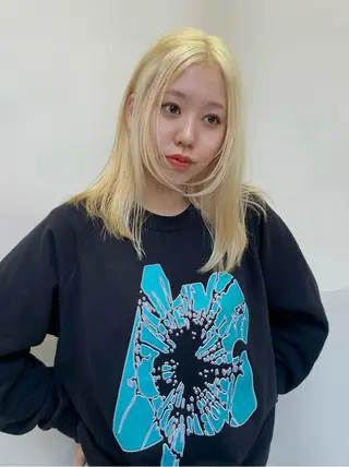 ミディアム カラー SALOWIN所属・ブリーチ✨ ボブ🪢レイヤーのヘアスタイル