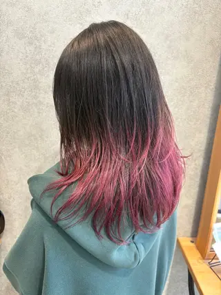 セミロング カラー ヘアアレンジ 🧶ブリーチカラー TERU🧶のヘアスタイル