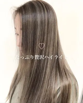 セミロング カラー ブリーチ/髪質改善 NYNY大久保のヘアスタイル