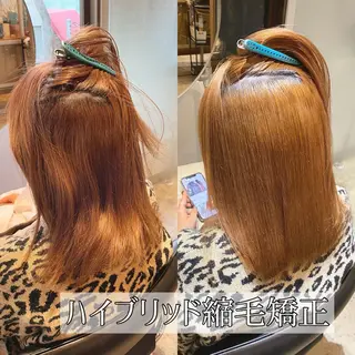 セミロング パーマ ブリーチ縮毛矯正/ デサキ ショウヘイのヘアスタイル