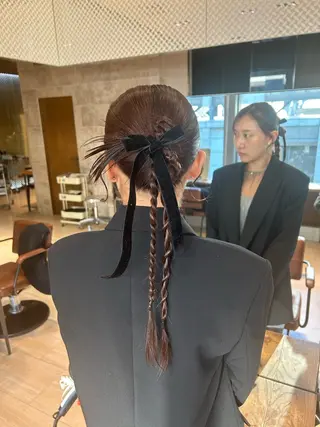 ロング 韓国ヘア/顔周り ヘアセット/加藤優里のヘアスタイル