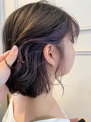 ミディアム カラー 安藤 佑衣のヘアスタイル