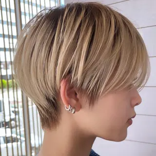 ショート ショート白髪染め無料 ／河瀬謙介のヘアスタイル