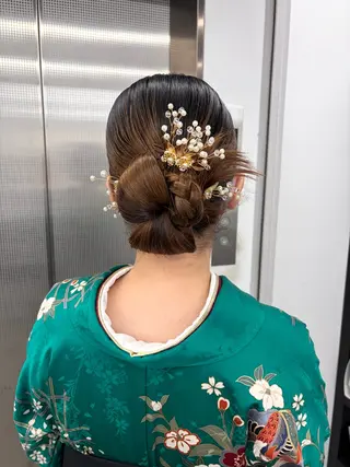 ミディアム ヘアアレンジ Nico☺︎🎀YU パーマ/ブリーチのヘアスタイル