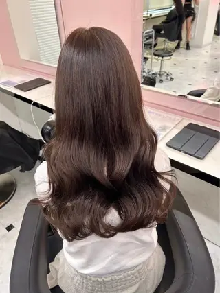 ロング カラー ヘアアレンジ 透明感ベージュ🪽 ブラウン🤎Rinのヘアスタイル
