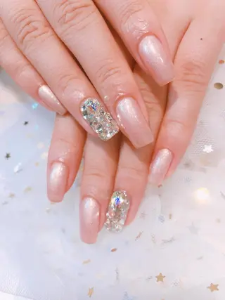 ミディアム ネイル 長さ出し専門 nynaのネイルデザイン