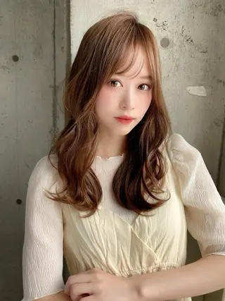 セミロング カラー Puamelia 名古屋所属・韓国風ヘア✻透明感 カラー✻yukaのヘアスタイル
