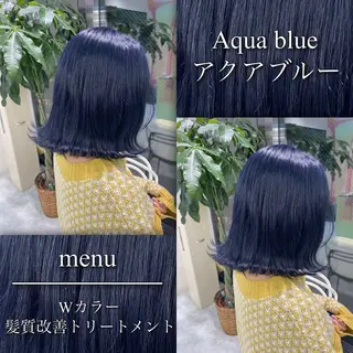 セミロング カラー ヘアアレンジ ブリーチなしの達人 🌈KAITOのヘアスタイル