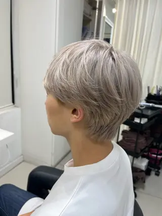 ショート カラー メンズ 【センターパート/ マッシュ】ryokaのヘアスタイル