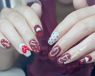 ネイル Kaka_ パラジェル、長さだしのネイルデザイン