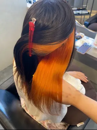 ミディアム ななみ/博多/ ブリーチ/髪質改善のヘアスタイル