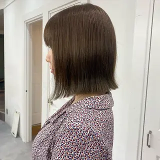 ミディアム カラー レイヤーボブ/ 艶カラー/サナ🌼のヘアスタイル