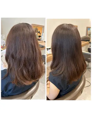 ミディアム カラー no4ナチュラル戸祭所属・山越 美裕樹のヘアスタイル