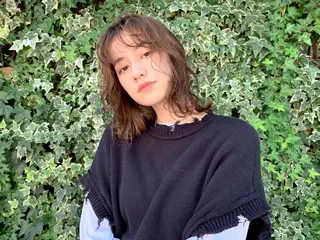 ミディアム カラー パーマ ヘアアレンジ 髪質改善カラー&TR 縮毛矯正/弱酸性矯正のヘアスタイル