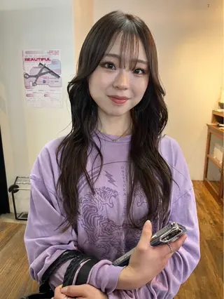 セミロング カラー ケアブリーチ/ボブ/ honoのヘアスタイル