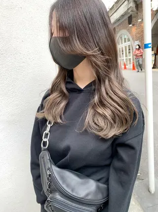 セミロング カラー 樫原裕二/レイヤー カット/透明感カラーのヘアスタイル