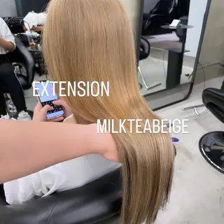 ロング カラー エクステ🩵ブリーチ 韓国ヘア🩵KAEのヘアスタイル