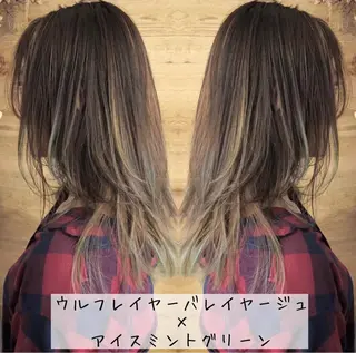 ミディアム カラー テトネ タカシのヘアスタイル