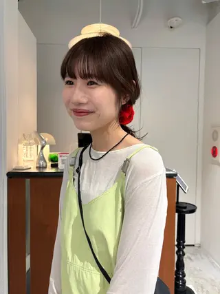 セミロング カラー 原 菜帆のヘアスタイル