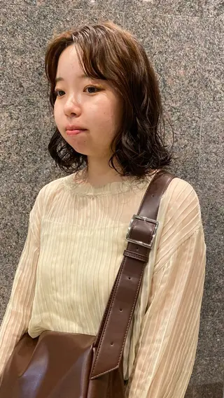 ミディアム パーマ 酸性ストレート/ 髪質改善/イソヤトモのヘアスタイル