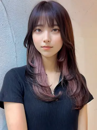 ロング カラー インナーカラー/レイ ヤーカット♡/マキシのヘアスタイル