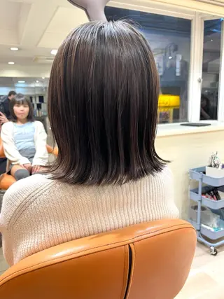 ミディアム パーマ ボブ/透明感カラー /大宮/たぐち🥣のヘアスタイル
