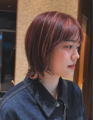 ミディアム カラー 新宿/ハイトーン /パーマ/戸羽のヘアスタイル