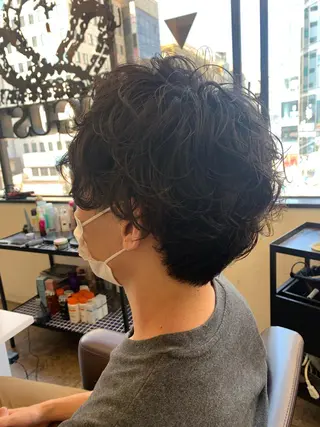 ショート パーマ メンズ 【azure横浜】 🧸misaki🌸のヘアスタイル