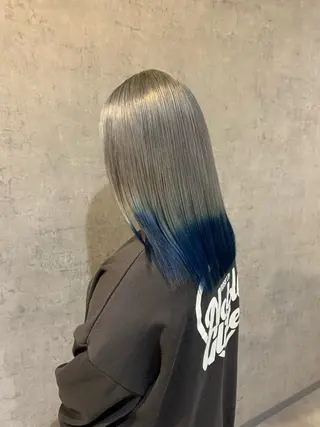 ロング カラー あきお / ハイトーンの達人のヘアスタイル