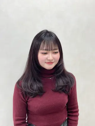 ロング カラー 🤍韓国ヘア アイナ🤍のヘアスタイル