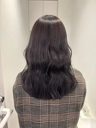 セミロング リン🔔ボブ cut ベージュカラー🤎のヘアスタイル