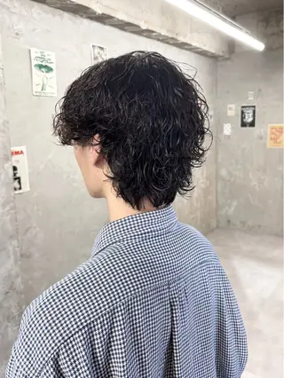 ショート パーマ メンズ door white hideのヘアスタイル