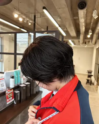 ショート パーマ 髪質改善/縮毛矯正/ 透明感カラーYUMAのヘアスタイル