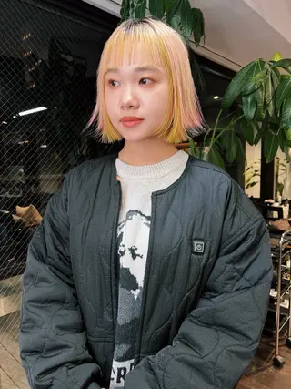 ショート カラー 🧡色落ちまで2度綺 麗なカラー🧡ヨシキのヘアスタイル