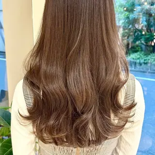 ロング カラー 韓国風/小顔レイヤー /艶カラーのヘアスタイル