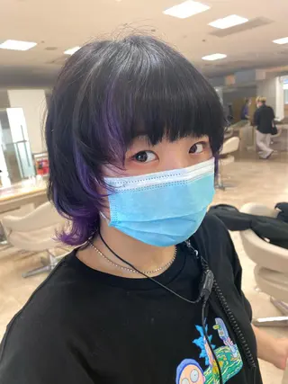 ショート カラー ハイトーン/ウルフ /レイヤー/坂野幸伸のヘアスタイル