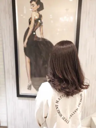 セミロング パーマ EARTH 池田　雄太のヘアスタイル